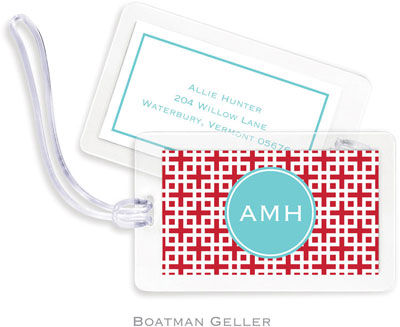 Boatman Geller - Create-Your-Own Luggage/ID Tags - Lattice Cherry Preset Boatman Geller - Create-Your-Own Luggage/ID Tags - Lattice Cherry Preset