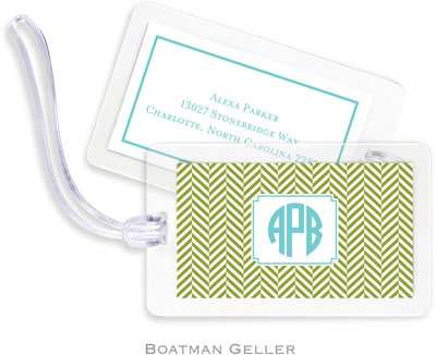 Boatman Geller - Create-Your-Own Luggage/ID Tags - Herringbone Jungle Boatman Geller - Create-Your-Own Luggage/ID Tags - Herringbone Jungle