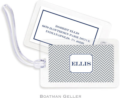 Boatman Geller - Create-Your-Own Luggage/ID Tags - Herringbone Gray Boatman Geller - Create-Your-Own Luggage/ID Tags - Herringbone Gray