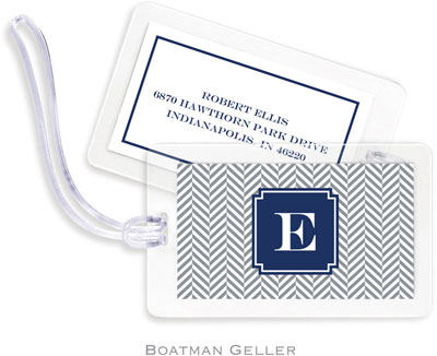 Boatman Geller - Create-Your-Own Luggage/ID Tags - Herringbone Gray Preset