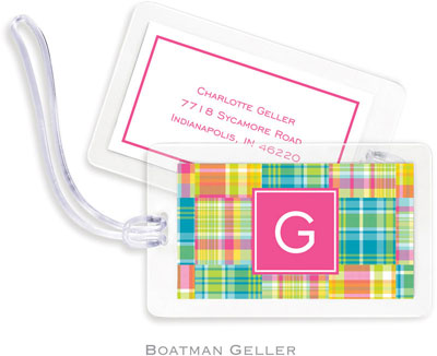 Boatman Geller Luggage/ID Tags - Madras Patch Bright