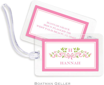 Boatman Geller Luggage/ID Tags - Ribbon Pink