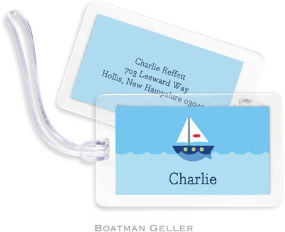 Boatman Geller Luggage/ID Tags - Sailboat Boatman Geller Luggage/ID Tags - Sailboat