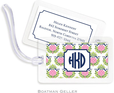 Boatman Geller Luggage/ID Tags - Pineapple Repeat Pink