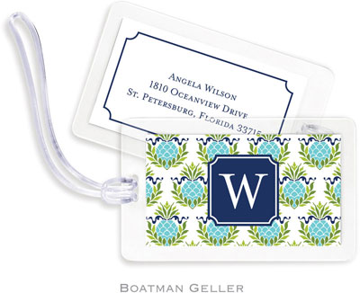 Boatman Geller Luggage/ID Tags - Pineapple Repeat Teal Preset Boatman Geller Luggage/ID Tags - Pineapple Repeat Teal Preset