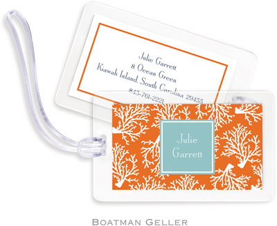 Boatman Geller Luggage/ID Tags - Coral Repeat Preset Boatman Geller Luggage/ID Tags - Coral Repeat Preset
