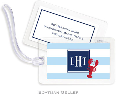 Boatman Geller Luggage/ID Tags - Stripe Lobster Preset