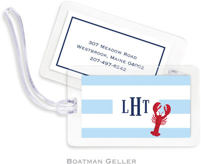 Boatman Geller Luggage/ID Tags - Stripe Lobster