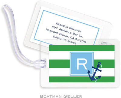 Boatman Geller Luggage/ID Tags - Stripe Anchor Preset Boatman Geller Luggage/ID Tags - Stripe Anchor Preset
