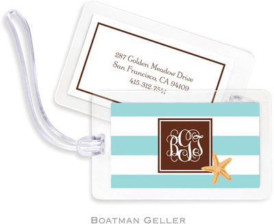 Boatman Geller Luggage/ID Tags - Stripe Starfish Preset