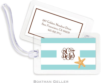 Boatman Geller Luggage/ID Tags - Stripe Starfish Boatman Geller Luggage/ID Tags - Stripe Starfish
