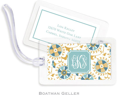 Boatman Geller Luggage/ID Tags - Suzani Gold Preset