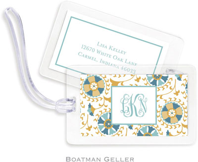 Boatman Geller Luggage/ID Tags - Suzani Gold