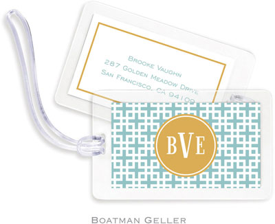 Boatman Geller Luggage/ID Tags - Lattice Slate Preset Boatman Geller Luggage/ID Tags - Lattice Slate Preset