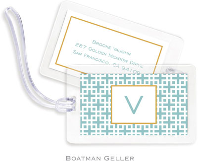 Boatman Geller Luggage/ID Tags - Lattice Slate Boatman Geller Luggage/ID Tags - Lattice Slate