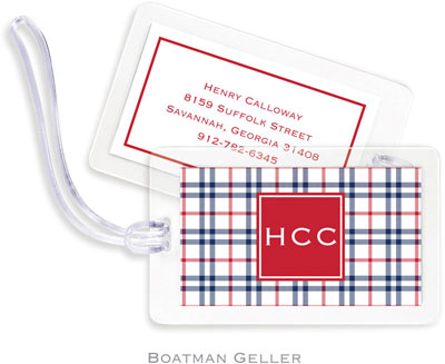 Boatman Geller Luggage/ID Tags - Miller Check Navy & Red Preset Boatman Geller Luggage/ID Tags - Miller Check Navy & Red Preset