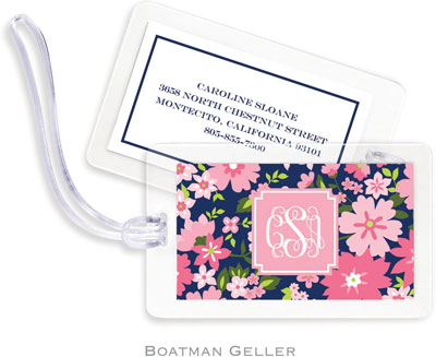 Boatman Geller Luggage/ID Tags - Caroline Floral Pink Preset