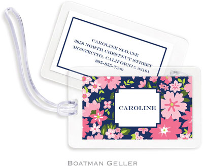 Boatman Geller Luggage/ID Tags - Caroline Floral Pink