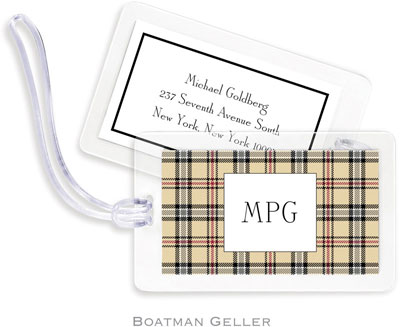 Boatman Geller Luggage/ID Tags - Town Plaid