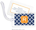 Boatman Geller - Create-Your-Own Luggage/ID Tags - Bristol Tile Navy Preset