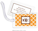 Boatman Geller - Create-Your-Own Luggage/ID Tags - Bristol Tile Tangerine