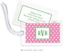 Boatman Geller - Create-Your-Own Luggage/ID Tags - Polka Dot Bubblegum