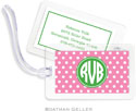 Boatman Geller - Create-Your-Own Luggage/ID Tags - Polka Dot Bubblegum Preset