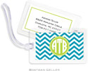 Boatman Geller - Create-Your-Own Luggage/ID Tags - Chevron Turquoise Preset