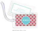 Boatman Geller - Create-Your-Own Luggage/ID Tags - Lattice Cherry Preset