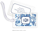 Boatman Geller Luggage/ID Tags - Classic Floral Blue