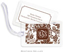 Boatman Geller Luggage/ID Tags - Classic Floral Brown Preset