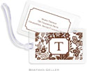 Boatman Geller Luggage/ID Tags - Classic Floral Brown