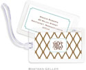 Boatman Geller Luggage/ID Tags - Bamboo Brown & Slate