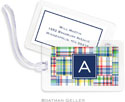 Boatman Geller Luggage/ID Tags - Madras Patch Blue Preset