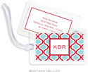 Boatman Geller Luggage/ID Tags - Kate Red & Teal