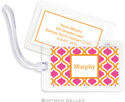 Boatman Geller Luggage/ID Tags - Kate Tangerine & Raspberry