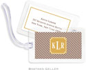 Boatman Geller Luggage/ID Tags - Herringbone Chocolate Preset