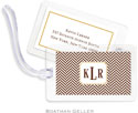 Boatman Geller Luggage/ID Tags - Herringbone Chocolate