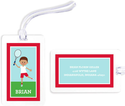 Boatman Geller - Luggage/ID Tags (Tennis Player - Shorts) Boatman Geller - Luggage/ID Tags (Tennis Player - Shorts)