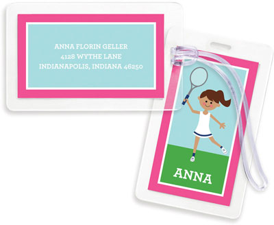 Boatman Geller - Luggage/ID Tags (Tennis Player - Dress)