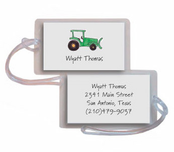 Kelly Hughes Designs - Luggage/ID Tags (Green Tractor)