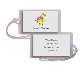 Kelly Hughes Designs - Luggage/ID Tags (Ducks In Pink)