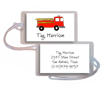 Kelly Hughes Designs - Luggage/ID Tags (Firetruck)