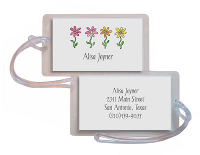Kelly Hughes Designs - Luggage/ID Tags (Row Of Daisies)