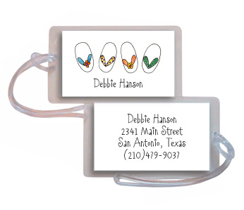 Kelly Hughes Designs - Luggage/ID Tags (Summer Flip Flops)