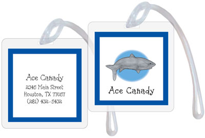 Kelly Hughes Designs - Luggage/ID Tags (Shark Attack)