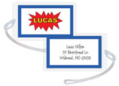 Kelly Hughes Designs - Luggage/ID Tags (Blue Superhero)