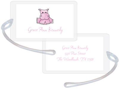 Kelly Hughes Designs - Luggage/ID Tags (Pink Hippo)
