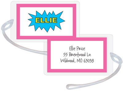 Kelly Hughes Designs - Luggage/ID Tags (Pink Superhero)