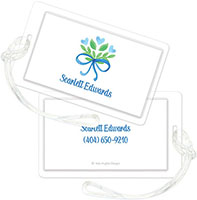 Luggage/ID Tags by Kelly Hughes Designs (Sweet Blue Floral)